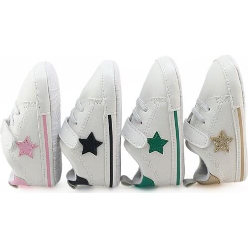 Newborn Baby shoes soft bottom comfortable star pattern Velcro toddler infant baby boy girl shoes