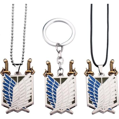 Attack On Titan Necklace Wings Of Freedom Removed Scabbard Pendant Choker Anime Jewelry Cosplay Nice Gift