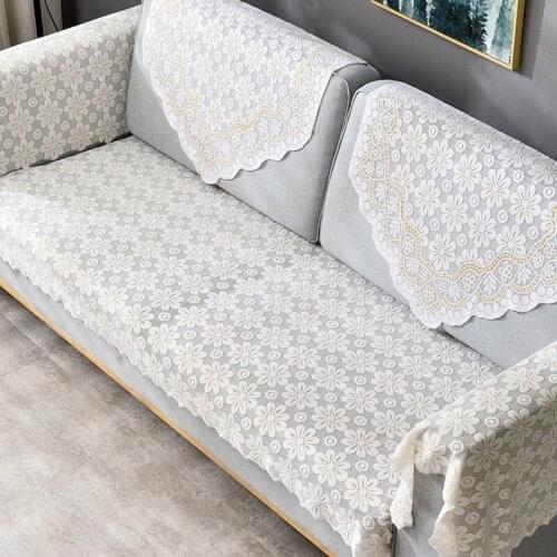 Sofa Towel Back Towel Armrest Towel Four Seasons Universal Non-slip Lace Sofa Cover Cover Towel Full Cover Fabric Sofa Cushion