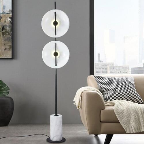 Postmodern light luxury floor lamp living room golden marble coffee table creative personality bedroom bedside lamp