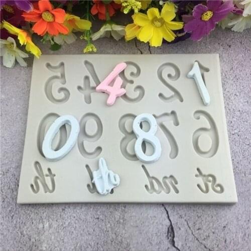 Birthday Celebration Arabic Numerals Silicone Mold For Fondant Cake Chocolate Birthday Cake Decor