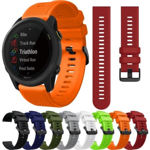 Dropship22MM Soft Silicone Sport Strap For Garmin Forerunner 745/Huami Amazfit GTR 47MM/GTR 2e/Pace Smart Watch Wristband Correa