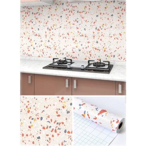 10M Self Adhesive PVC Waterproof Oil-Proof Marble Wallpaper Contact Paper Wall Bathroom Kitchen Furniture Renovation Sticker