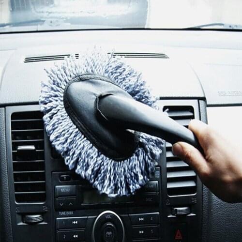Car Cleaning Brush Microfiber Auto Window Wash Cleaner Long Handle Fabric Car Care Handy Washable Car Dirt Dust