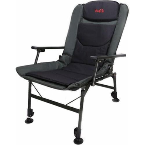 Folding Chair Oversized Steel Frame Collapsible Padded Arm Chair with Back Chair Portable for Outdoor