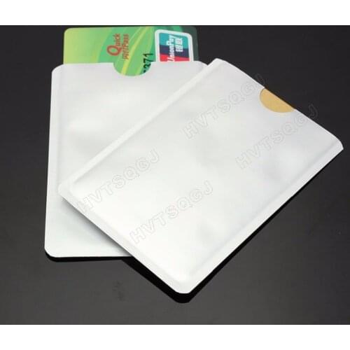 10pcs Free shipping Custom RFID Anti Scan Blocker Sleeve / Visa Card RFID Protector Blocking Sleeve