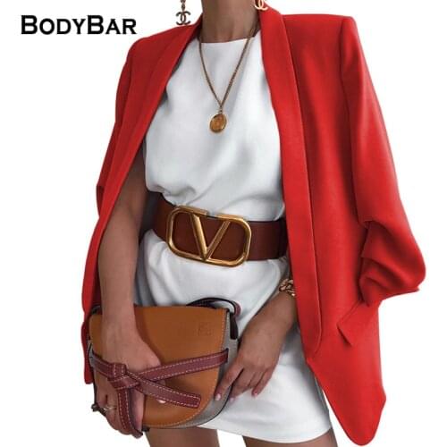 Office Single Button Blazer Lady Long Sleeve Jacket Pure Color Turndown Collar Top 2021 Spring Elegant Lady Loose Suit Outerwear