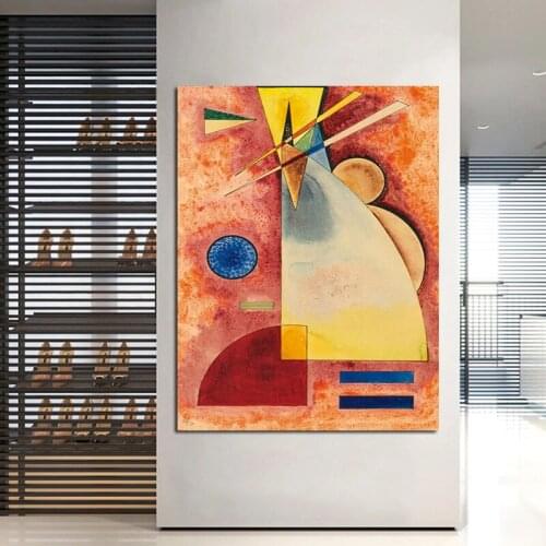 100% Hand Painted Modern Wassily Kandinsky In Another Circa 1928 Oil Paintings Wall Art Pictures for Living Home Decor Frameless
