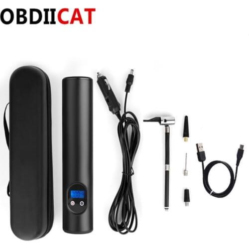 12V Portable Car Air Pump Wireless Inflatable Electric Air Compressor Pump For Car Motorcycle Tire Pump Bike Tire Inflator USB