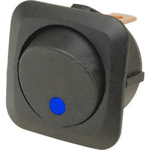 EE support 20 Pcs 25mm Round LED Light Rocker Toggle Switch 12V 25A Blue Red Green Yellow Led Switch