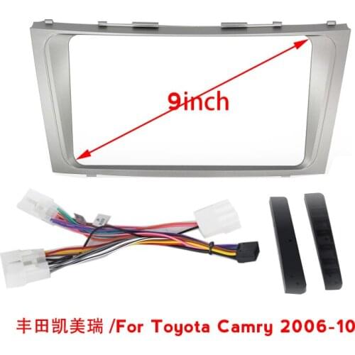 2Din Car Radio Fascia Frame Fit for 9inch Toyota Camry 2006-2010 Android GPS Panel Dash Frame Kit Mounting Frame