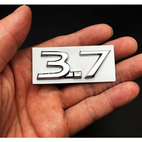 3D Metal Chrome 3.7 Car Trunk Fender Emblem Badge Decal Sticker Q 30 50 S 2.5