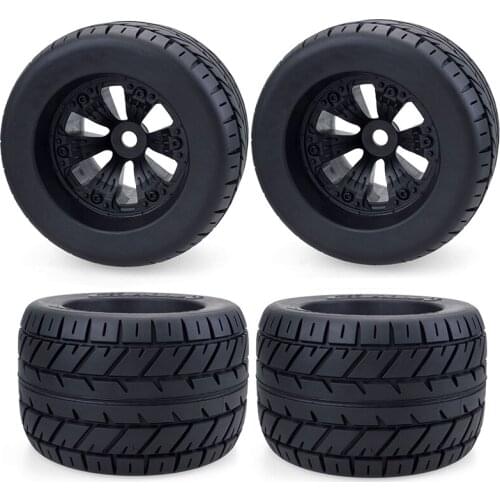 4Pcs 165mm Wheel Rim and Tires for 1/8 Truck Traxxas HSP HPI E-MAXX E-Revo ZD Racing RC Car Accessories