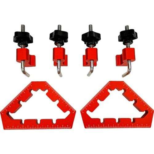 90/45 Degrees L-Shaped Auxiliary Fixture Splicing Board Positioning Panel Fixed Clip Carpenters Square Ruler Woodworking Tools