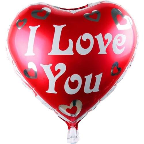 18inch love shaped aluminum balloons wholesale childrens birthday party decoration Valentine Balloon