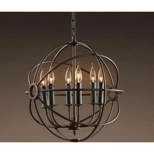 American LOFT Retro Industrial Style Bar Restaurant Creative Personality Chandelier Barber Shop Commercial Lighting Lamps