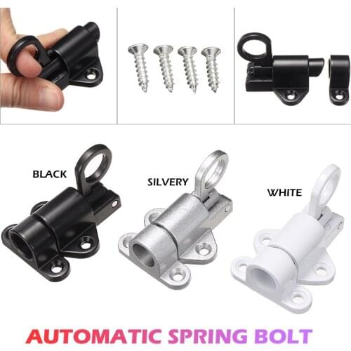 White/Silver/Black Aluminum Alloy Window Gate Security Door Bolt Latch Sprung Attic Loft Ceiling Hatch Lock Catch Hot Sale