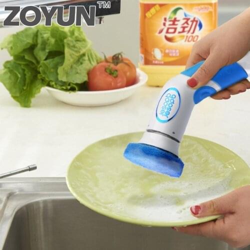 Electric washing brush electric cleaning brush hand-held rotary scrubber multi-function kitchen dish pot bath tile cleaning tool