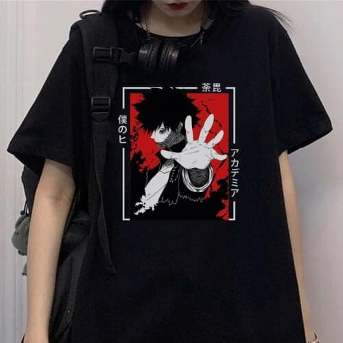Japanese anime My Hero Academia print short top Harajuku casual Boku No Hero Academia Kawaii Dabi T-shirt top women t-shirts