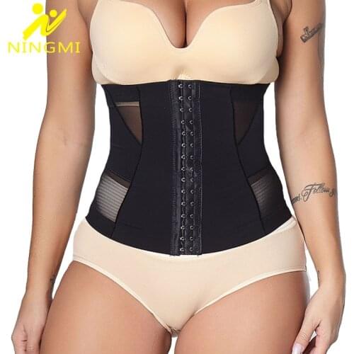 NINGMI Tummy Waist Trainer Slim Body Shaper Slimming Shapewear Corset Belt Tummy Underwear Strap Fajas Girdles Waist Cincher