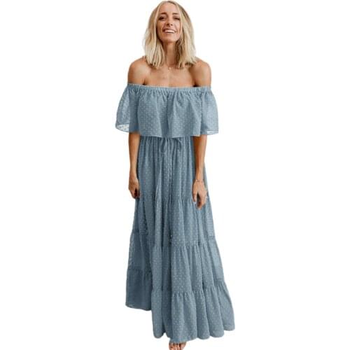 Голубые летние платья INMOTENG China At AliExpress