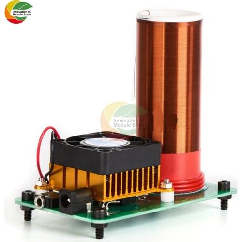 JX03 Mini Music Tesla Coil Loud Speaker Low Power Magic Turns Wireless Board Toy Module Under 20V DIY Kits With Heat Sink Fan
