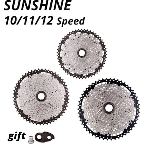 SUNSHINE 10 speed Cassette 9S 10S 11S MTB bike Road Bicycle Freewheel 10V 36/40/42/46/50T 52T for deore m6000 SRAM gift randomly