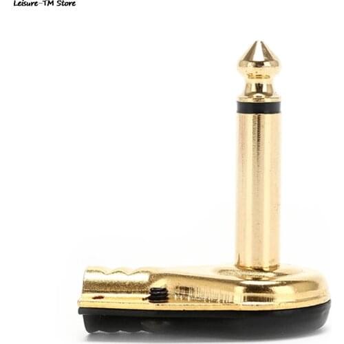 6.35mm Effects Pedal Connector Mono Jack Right Angle Plug Flat Male Guitar