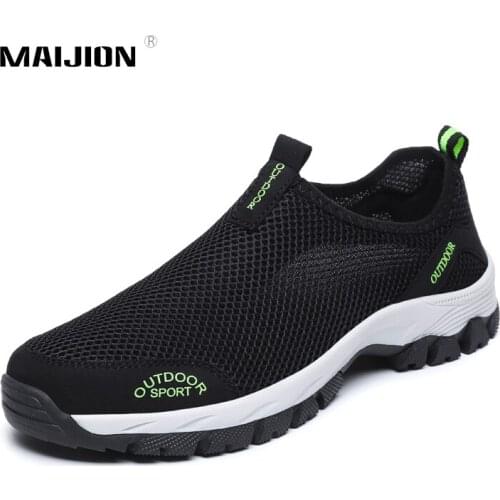 Casual Men Hiking Shoes Breathable Mesh Outdoor Sneakers Quick-dry Climbing Sport Non Slip Lightweight Camping Trekking Travel
