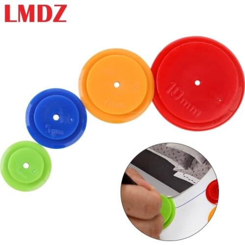 LMDZ 4PCS/set Patchwork Equidistant Ruler Seam Parts Parallel Wheel Cloth DIY Round Seam Parts Tailor Sewing Scribing Tool