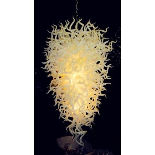 Longree European Type Clear White Color Blown Glass Chandelier Modern LED lamp hanging ceiling lamps with glass hand blown glass