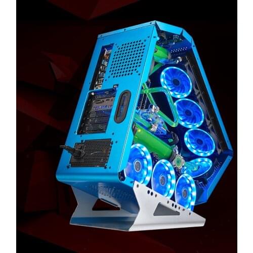 Desktop computer PC with intel core i7 4770k 3.5GHz Aluminum water-cooling case and 23.6/27 inch monitor