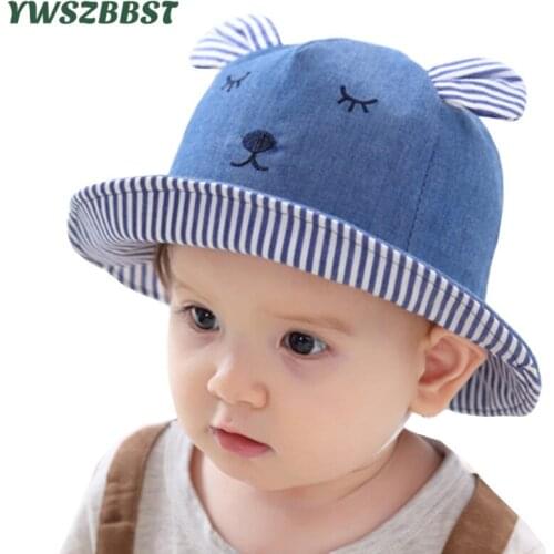 New Fashion Cowboy Baby Sun Hat Summer Cap for Boys Bucket Hats for Girls Rabbit ears Cap for Kids Sun Hat Caps