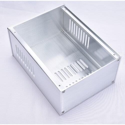 NEW 1610 Silver All aluminum amplifier chassis / Preamplifier / Power housing/ AMP Enclosure / case / DIY box ( 168*100*229mm)