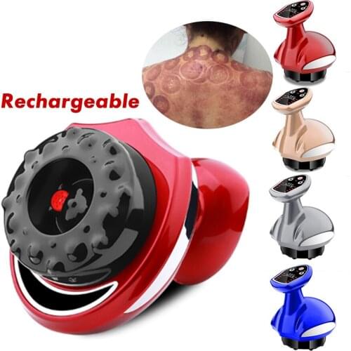 New Electric Cupping Massage Suction Vacuum Magnet Therapy Guasha Scraping Massage Stimulate Acupoint Body Slimming Rechargeable