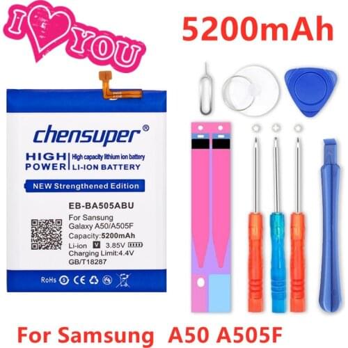 NEW EB-BA505ABN EB-BA505ABU 5200mAh battery For SAMSUNG Galaxy A50 A505F SM-A505F A505FN/DS/GN A505W A30s A30+Tools