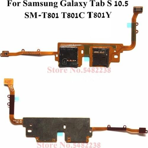 Original SD/SIM Card Reader Flex cable For Samsung Galaxy Tab S 10.5 SM-T801 T810C T801Y SIM Booth Replacement parts