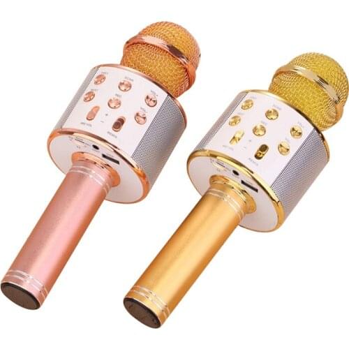 Professional Bluetooth-compatible Wireless Microphone Speaker Handheld Karaoke Mic Music Player Singing Recorder KTV Microphone