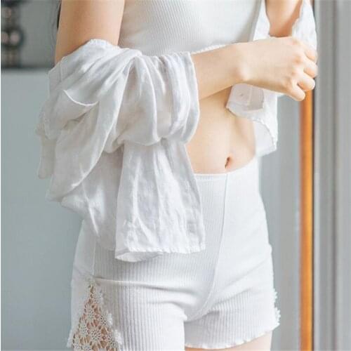 Multicolor Soft Women Cotton Summer Female Solid Seamless Invisible Shorts HC075