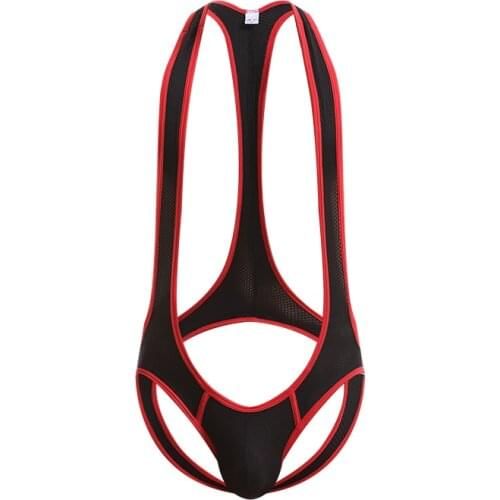 Sexy Teddies Lingerie Sissy Panties Gay Mens Jockstrap Underwear Men Bodysuits Erotic Mens Jumpsuits Wrestling Singlets Leotard