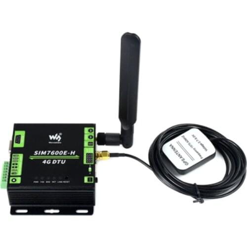 SIM7600E-H 4G LTE Industrial Grade DTU, RS232/485/TTL to 4G LTE, GNSS, for China,Europe,the Middle East,Africa,Korea Tailand