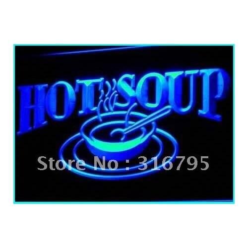 I125 HOT SOUP Restaurant Cafe Display LED Neon Light Light Signs On/Off Swtich 20+ Colors 5 Sizes