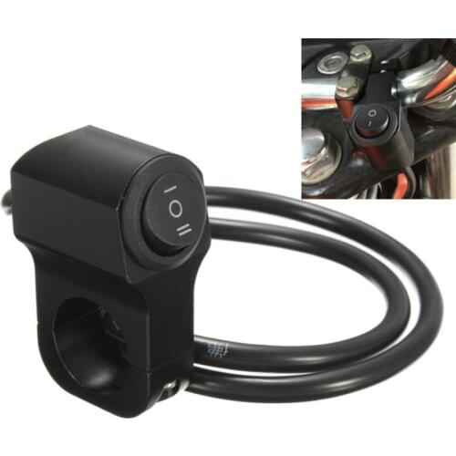 22cm Three-position Waterproof 12V Fog Spotlight 7/8in Aluminum Alloy Motorcycle Handlebar Headlight Switch Retro Switch