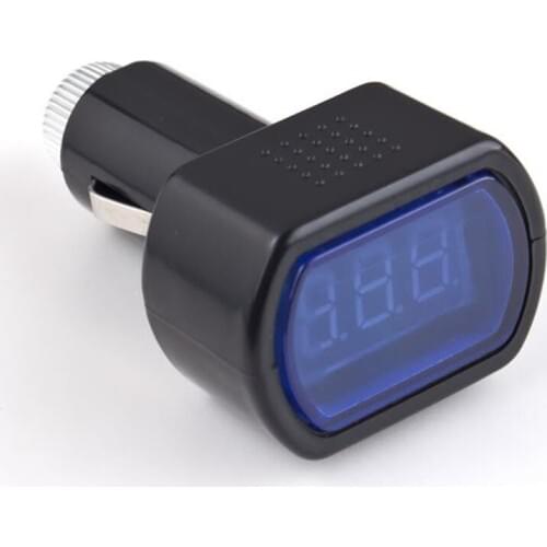 Universal LED Digital Display Cigarette Lighter Electric Voltage Meter For Auto Car Vehicle Battery Monitor Voltmeter Black