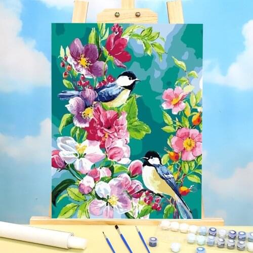 Bird Animal Painting By Numbers Complete Kit Acrylic Paints 50*70 Canvas Painting New Design Children Wall Art Drawing