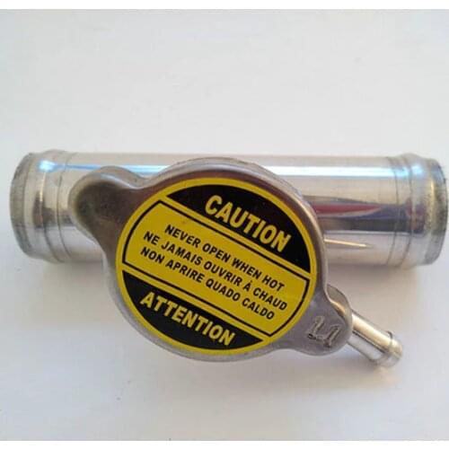 OD 32mm 1-1/4" Aluminum Inline Radiator Hose Pipe Fill Filler Neck & Cap