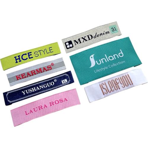 Clothing collar standard trademark custom-made cloth standard custom woven label made of high density double face brocade