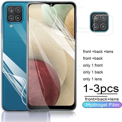 Front back full cover hydrogel film for samsung a12 camera screen protector for samsung galaxy a 12 a12 glass film covers