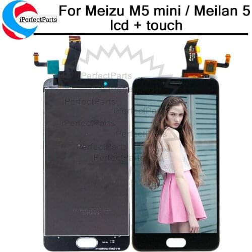 For Meizu M5 LCD Display Touch Screen Digitizer Assembly M611D M611Y M611A For 5.2 inch MEIZU M5 mini LCD With Frame M611h+tools