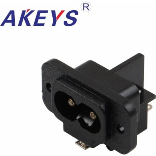 10 PCS AC-001 2pins AC power supply eight character socket type switch for Notebook power outlet